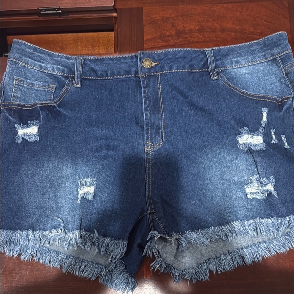 Denim Distressed Women's Shorts